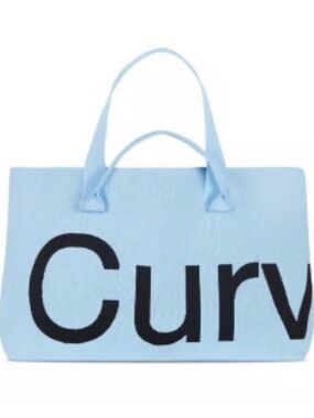 Baby Blue Curves Knit Tote Bag
